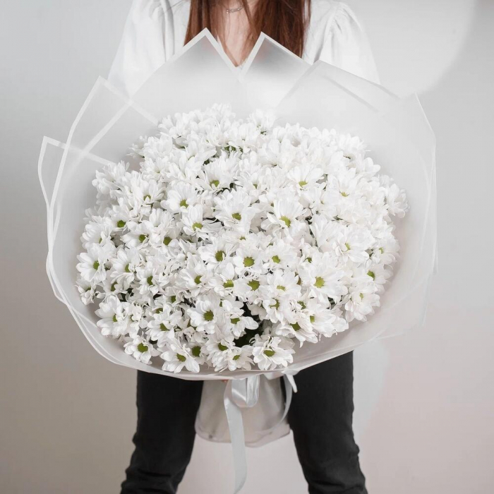 Buchet din 25 Crizanteme Albe [3]