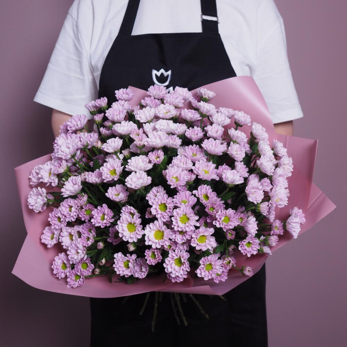 Buchet din 15 Crizanteme Santini Roz [5]