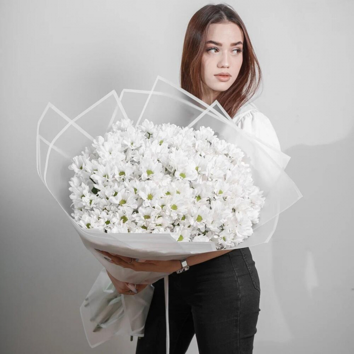Buchet din 25 Crizanteme Albe [2]