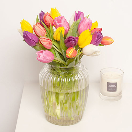 Buchet din 25 de lalele multicolore [3]
