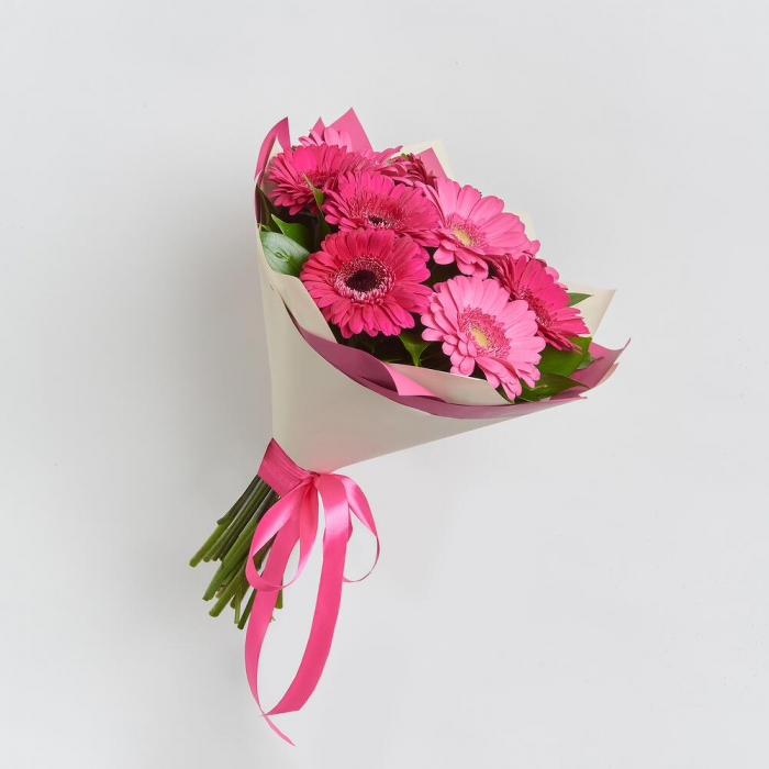 Buchet din 9 Gerbere Roz-Fuchsia București [2]