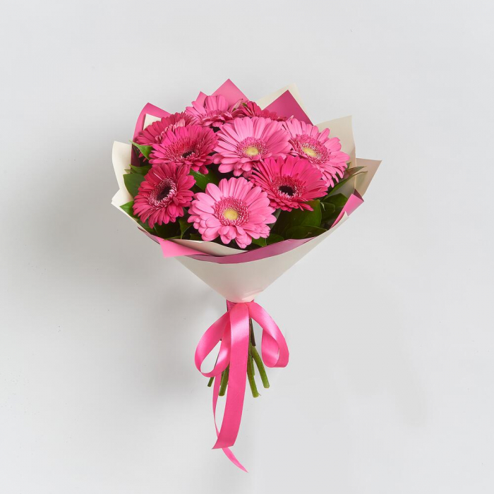 Buchet din 9 Gerbere Roz-Fuchsia București [3]