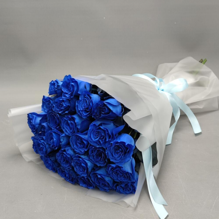 Buchet din 25 Trandafiri Albaștri [3]