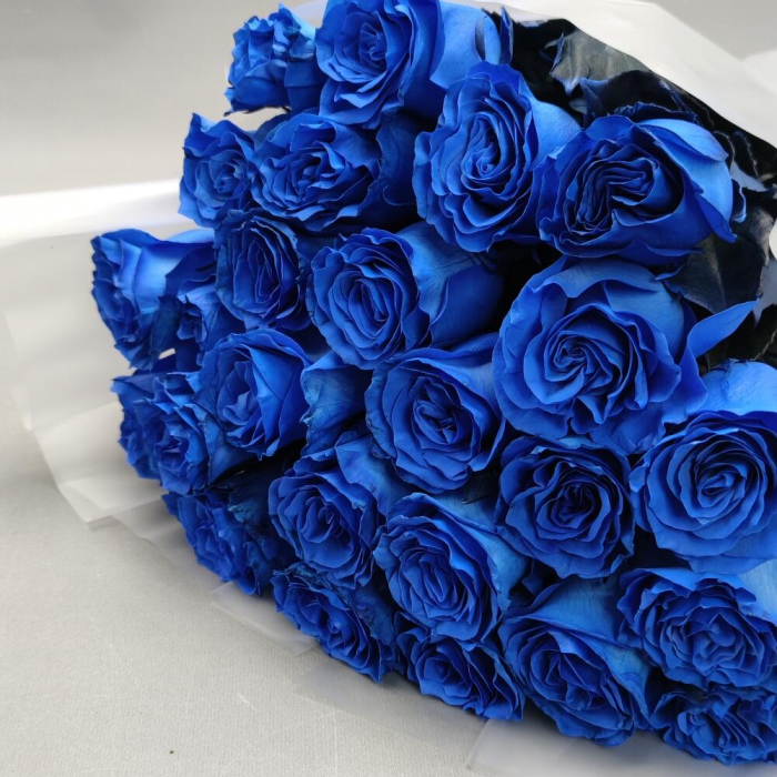 Buchet din 25 Trandafiri Albaștri [5]