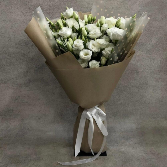 Buchet din 11 Lisianthus Albi București [3]