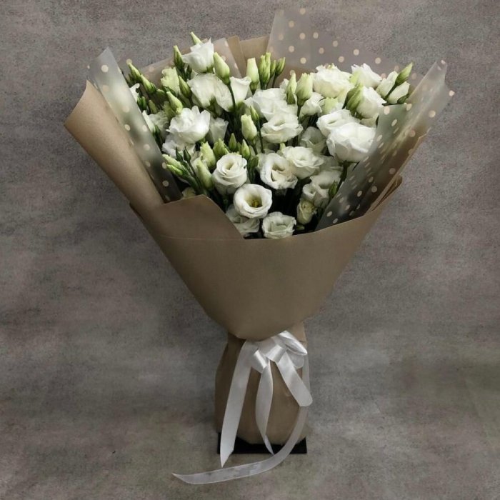 Buchet din 11 Lisianthus Albi București [2]