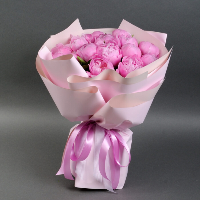 Buchet din 15 Bujori Roz [2]