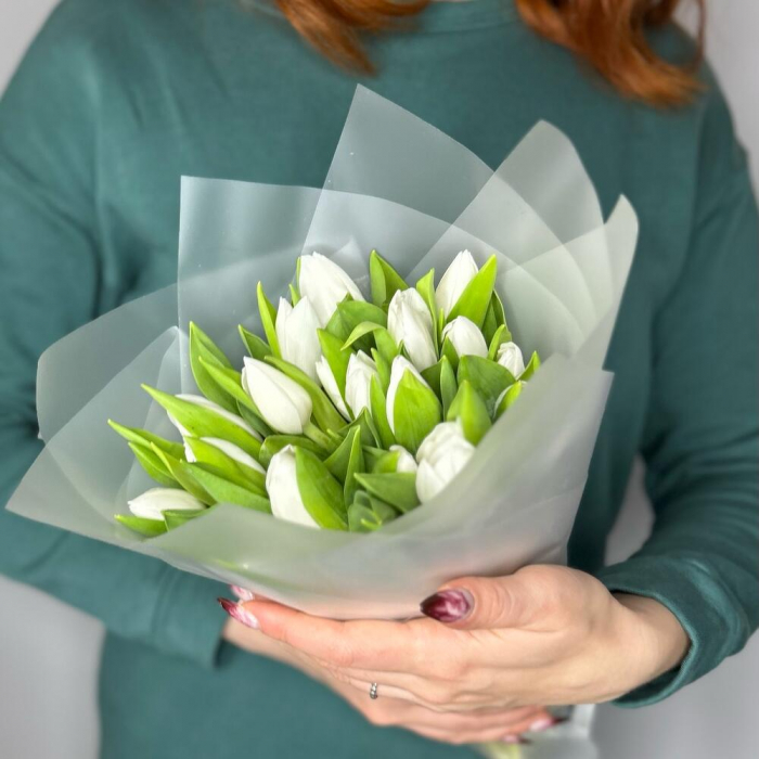 Buchet din 19 Lalele Albe [3]
