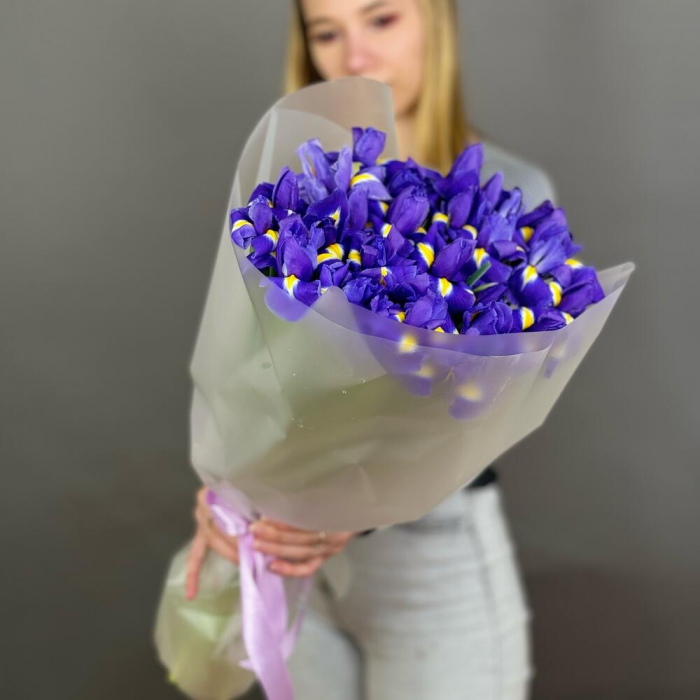 Buchet din 27 Iriși Mov [2]