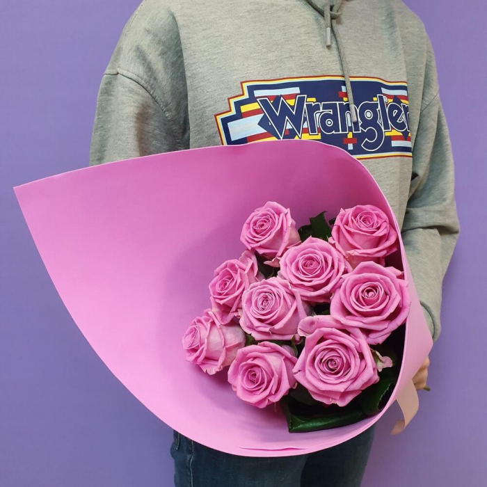 Buchet din 9 Trandafiri Roz București [3]