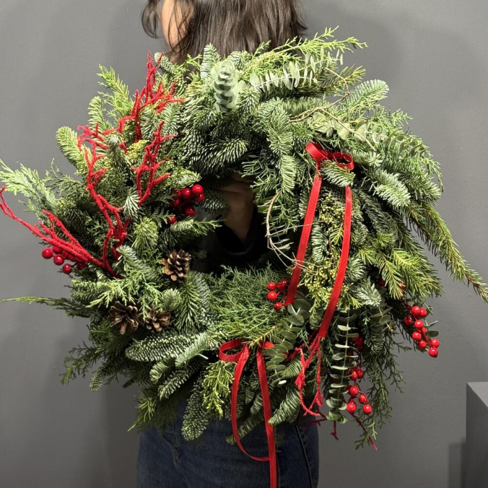 Coroniță din Brad Natural cu Ilex Roșut [2]