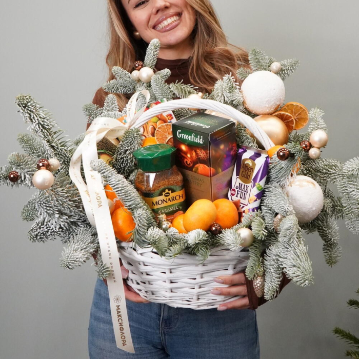 Coș de Anul Nou Cafea, Mandarine si Ciocolată [3]
