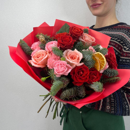 Valentine's Day - Buchet de Crăciun din Trandafiri