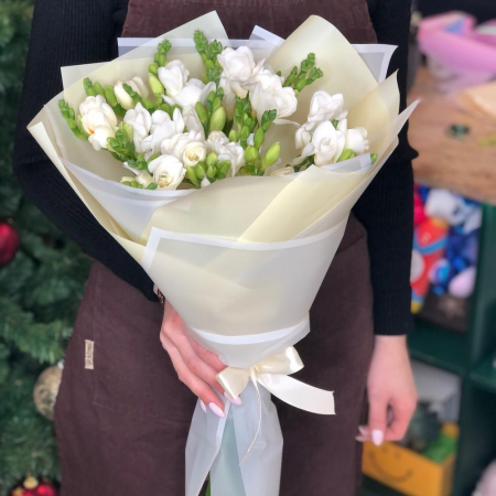 Buchete din Frezii - Buchet din 15 Frezii Albe