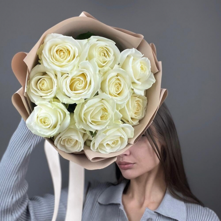 Valentine's Day - Buchet din 11 Trandafiri Albi