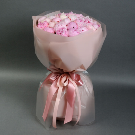 Buchet din 25 Bujori Roz Ilfov [1]