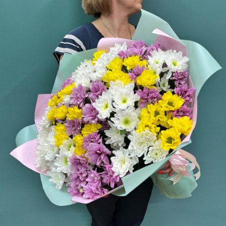 Buchete din Crizanteme - Buchet din 19 Crizanteme Asortate