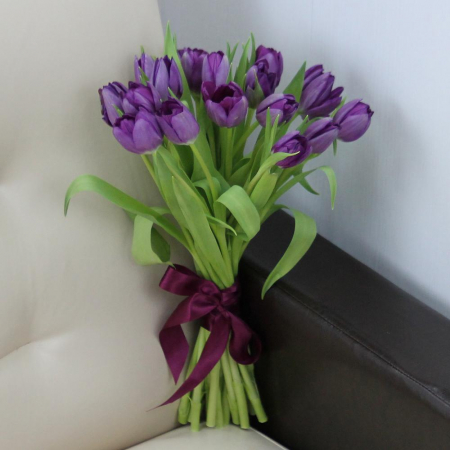 Buchete din Lalele - Buchet din 15 Lalele Mov