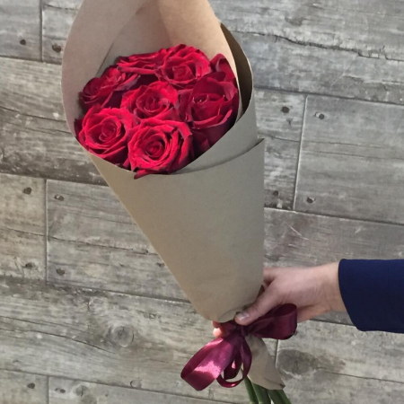 Buchete din Trandafiri - Buchet din 7 Trandafiri Roșii
