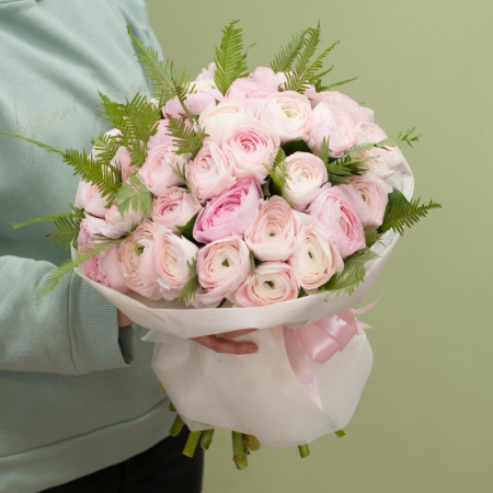 Buchete din Ranunculus - Buchet din 35 Ranunculus Roz