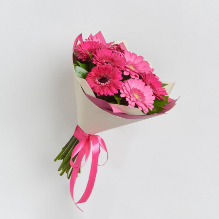 Buchet din 9 Gerbere Roz-Fuchsia București [1]