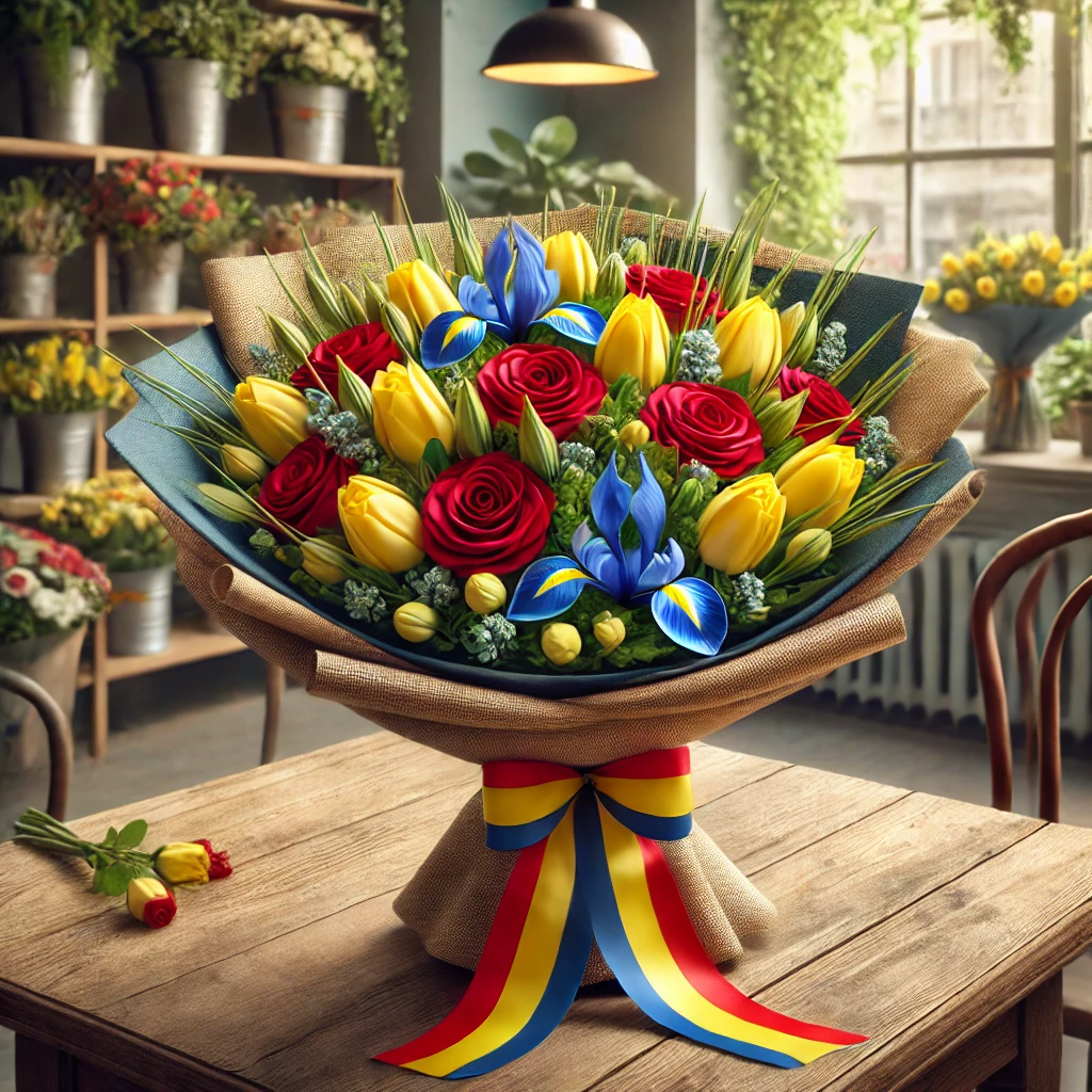Ziua Națională a României - Buchet Armonie Florală în Culorile României