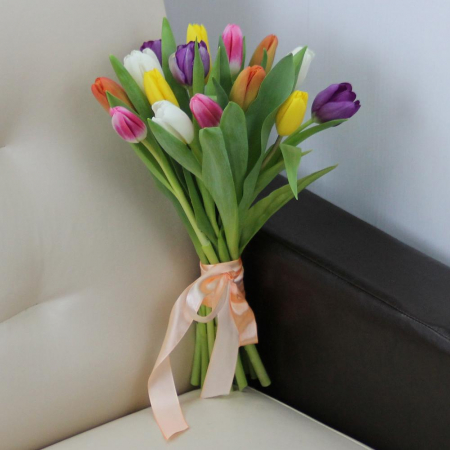 Buchete din Lalele - Buchet din 15 Lalele Multicolore