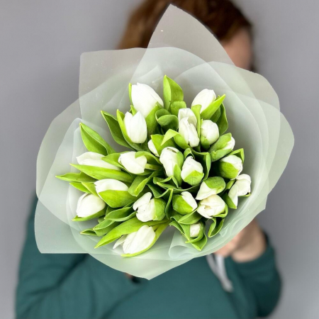 Buchet din 19 Lalele Albe [1]