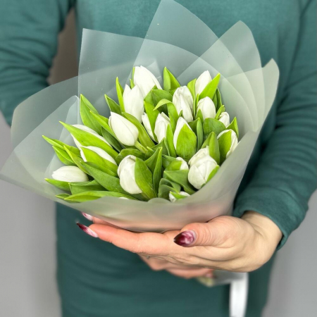 Buchete din Lalele - Buchet din 19 Lalele Albe