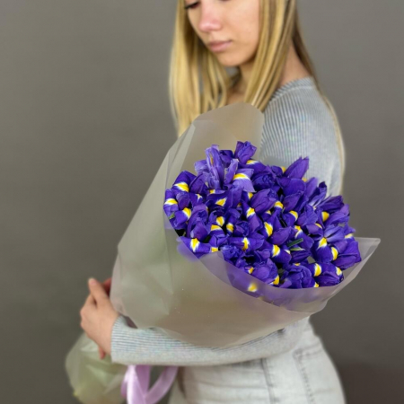 Buchete din Iriși - Buchet din 27 Iriși Mov