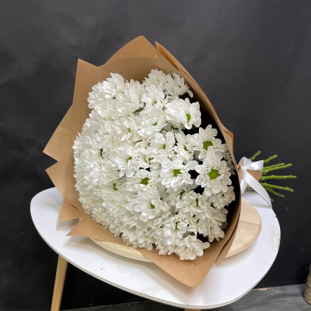 Buchete din Crizanteme - Buchet din 15 Crizanteme Albe