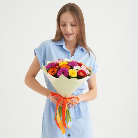 Buchet din 21 Mini-Gerbere Multicolore București [3]