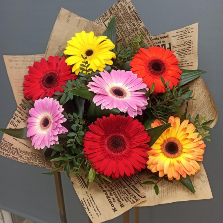 Buchete din Gerbera - Buchet din 7 Gerbere Multicolore București