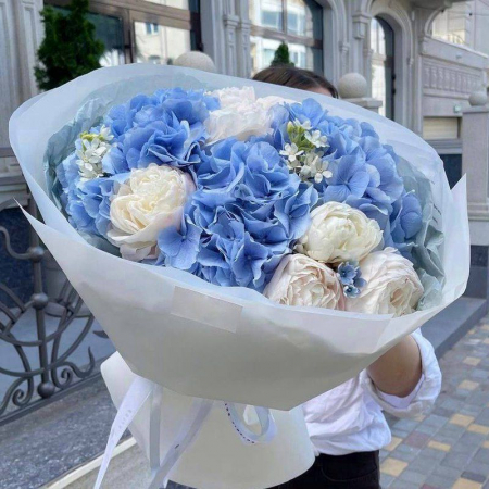 Buchete din Hortensie - Buchet de Vară din Hortensii și Bujori București