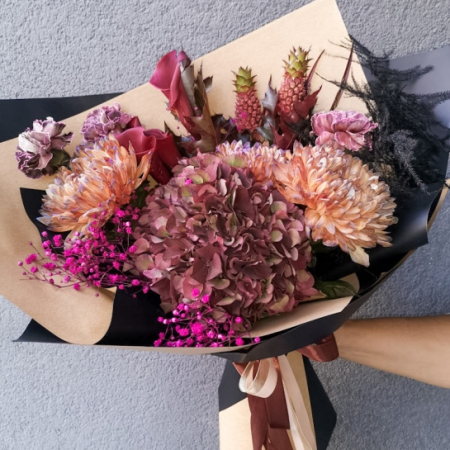 Flori de Toamnă - Buchet Autumnal cu Hortensie