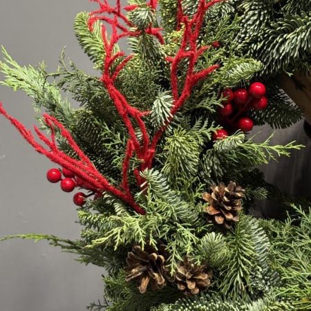 Coroniță din Brad Natural cu Ilex Roșut [4]