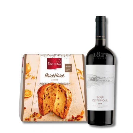 Surprize de Crăciun - Panettone Classic și Vin Roșu