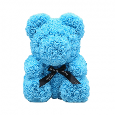 Cadouri - Urs Bleu din Trandafiri de Săpun 40cm