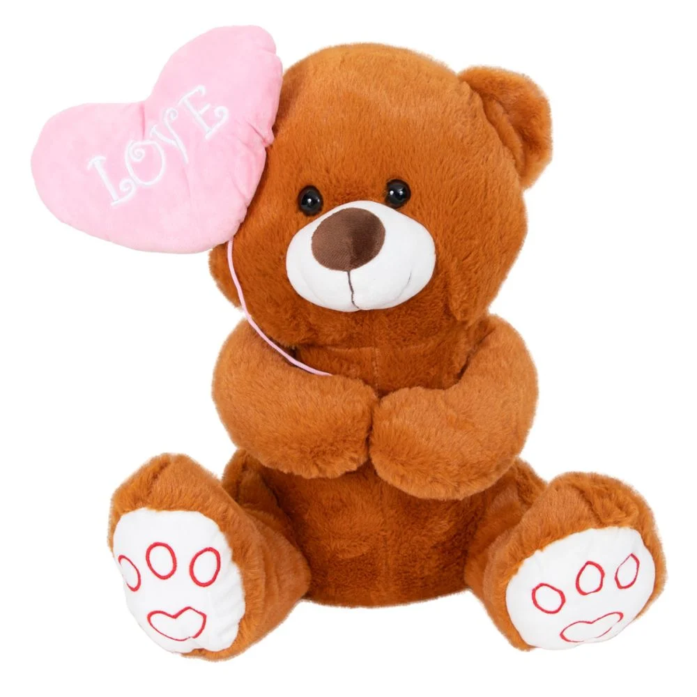 Urși de Pluș - Ursuleț de Pluș cu Inimioară Bruno 40cm