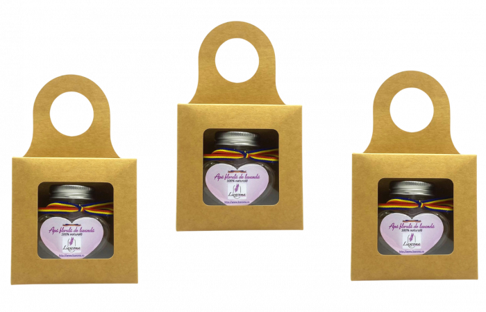 Ofertă 3 sticluţe-inimioară cu apa florală de lavandă [2]