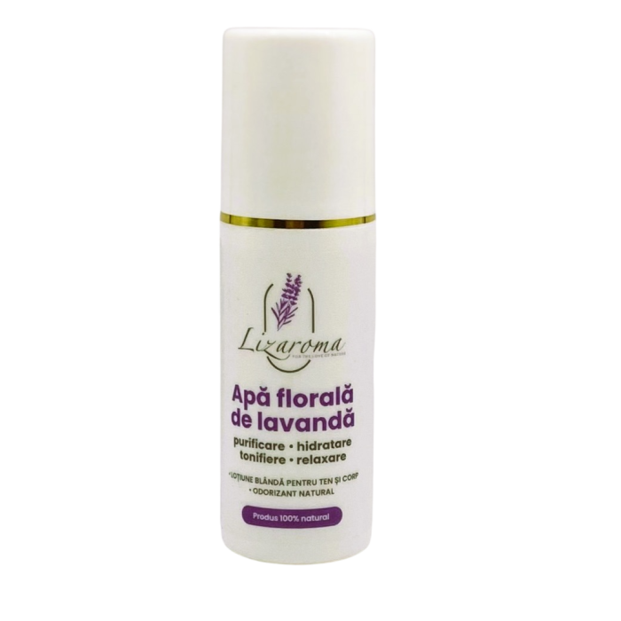 Apă florală de lavandă în flacon alb, 100ml [1]