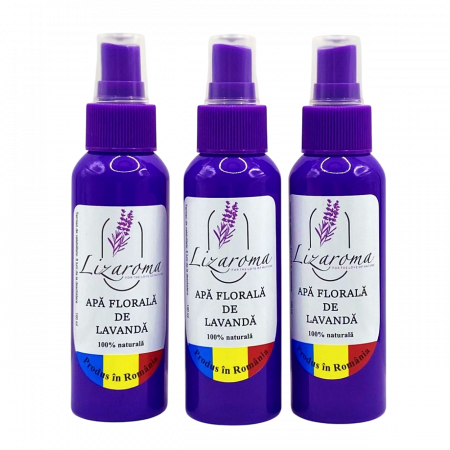 Ape florale - Ofertă 3 Ape florale de lavandă în recipient mov