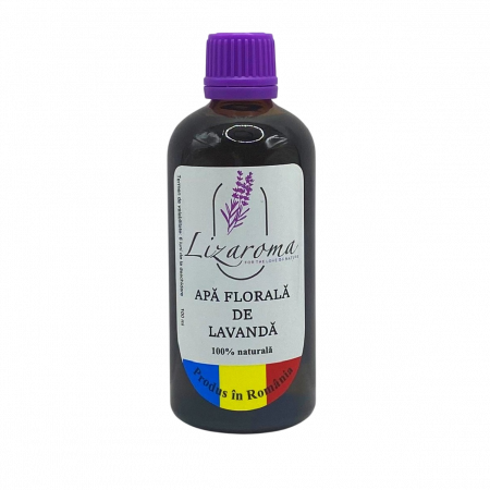 Ape florale - Apă florală de lavandă  în sticlă brună, 100ml