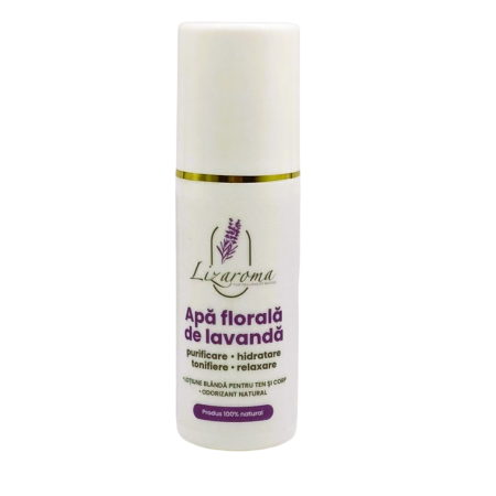 Odorizante - Apă florală de lavandă în flacon alb, 100ml