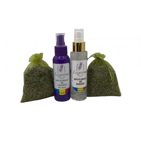 Ape florale - Set două ape florale naturale si doi saculeți cu floare de lavandă uscată