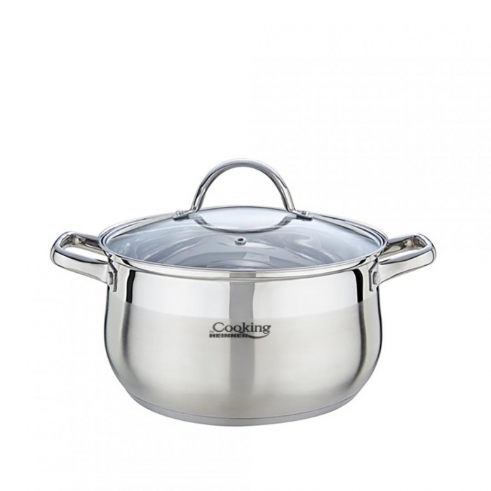 Cratita Inox Heinner Origini cu Capac 24X13.5 cm 6 Litri