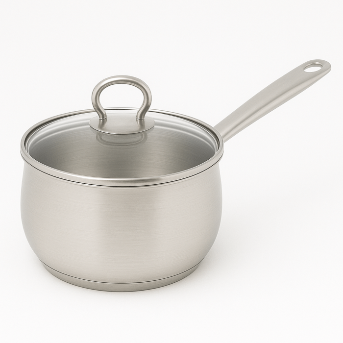 Cratita Inox Heinner Origini 1.8L cu Coada si Capac 16x9 cm Ideala pentru Gatit Zilnic