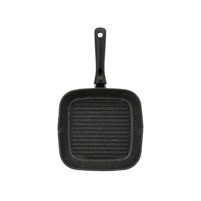 Tigaie Edenberg Grill 28 cm Acoperire Marmura Aluminiu Presat Cu Capac De Sticla [2]