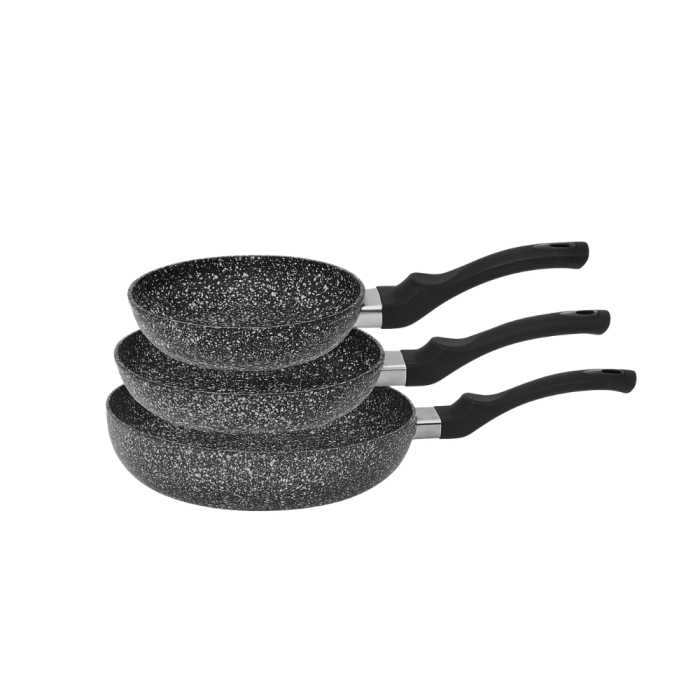 Set 3 Tigai De 20 24 28 Cu Acoperire De Marmura O Tigaie Wok [1]