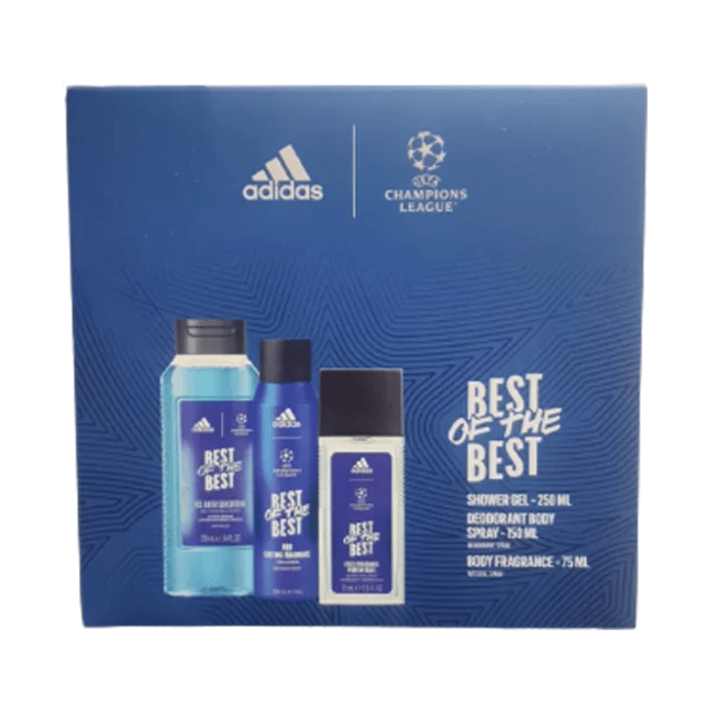 Adidas Set Men UEFA Champions Deodorant 150ml  Gel de Dus 250ml  Apa de Toaleta 75ml